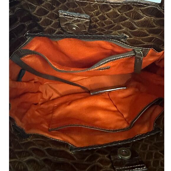 Marc & Marc by Sharif Brown Genuine Leather Cowhide Shoulder Bag - Picture 3 of 9